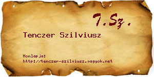 Tenczer Szilviusz névjegykártya